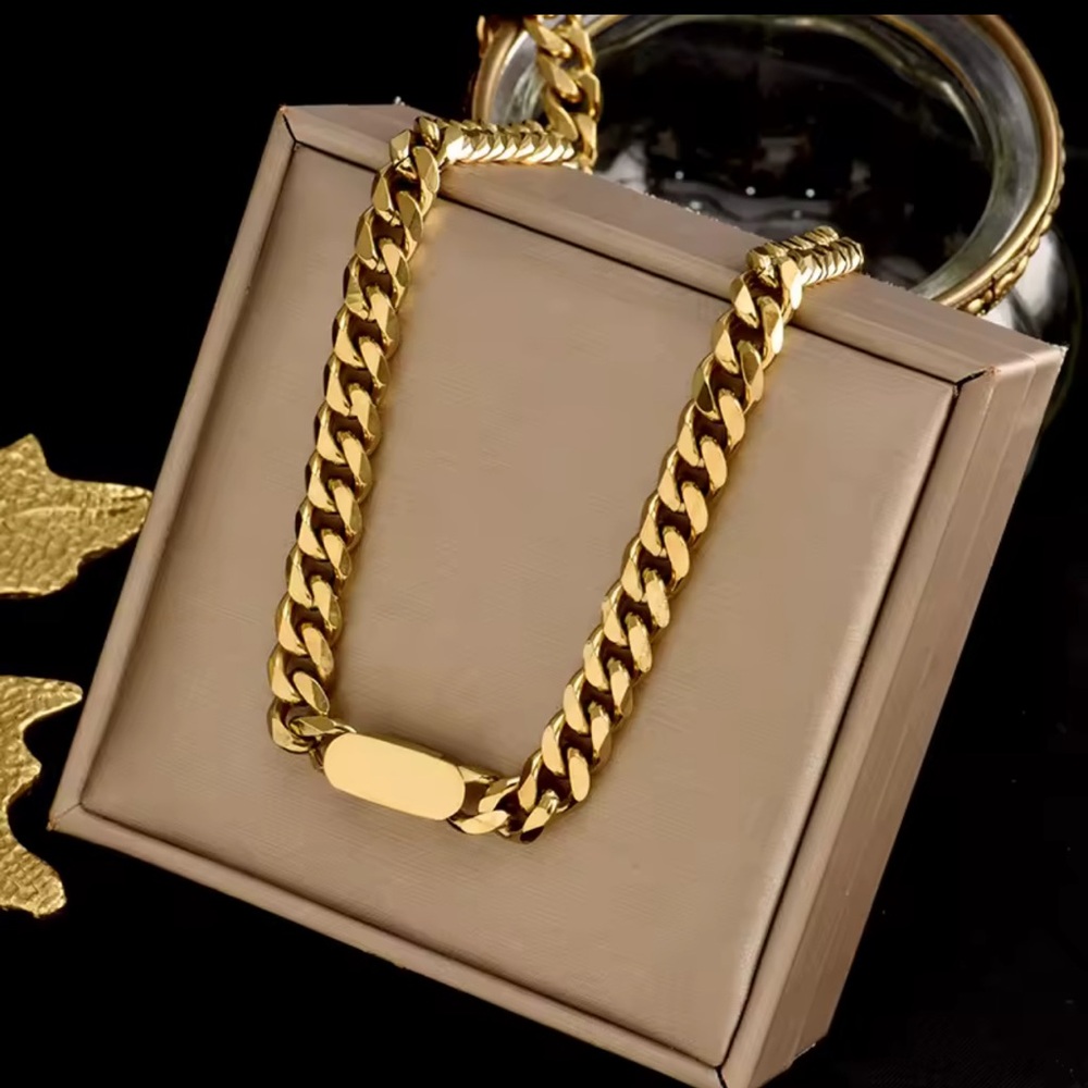 18k gold plated stainless steel necklace